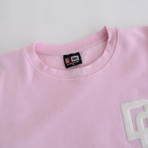 Vintage Pink w Embroidered Washington DS Patriotic Crewneck Sweater M - Picture 11 of 11